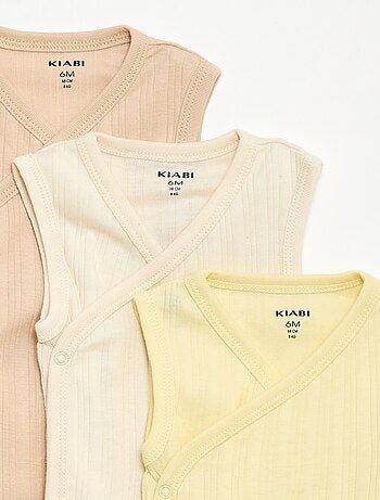 Pack de 3 bodies acanalados