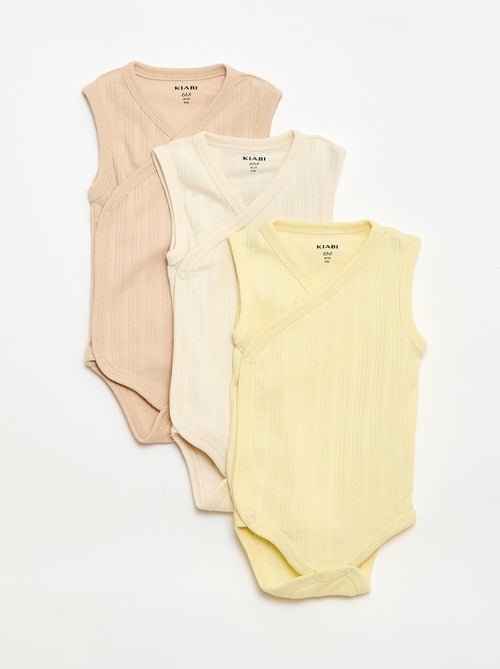 Pack de 3 bodies acanalados - Kiabi