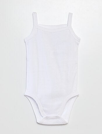 Pack de 3 bodies blancos de tirantes finos