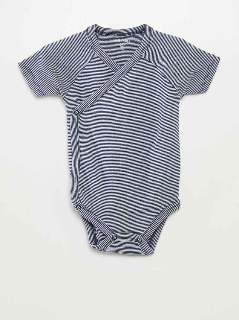 Pack de 3 bodies con cuello cruzado GRIS - Kiabi