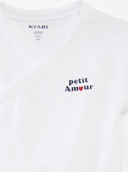 Pack de 3 bodies con cuello cruzado - Kiabi