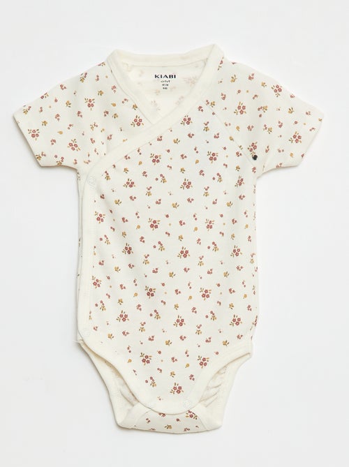 Pack de 3 bodies cruzados evolutivos de manga corta - Kiabi