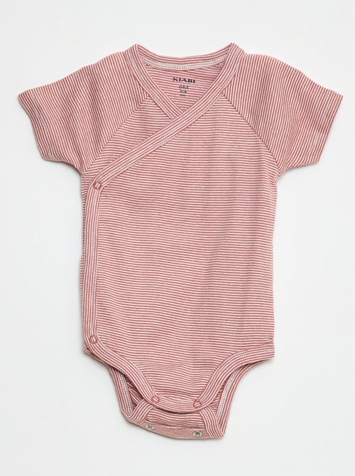 Pack de 3 bodies cruzados evolutivos de manga corta - Kiabi