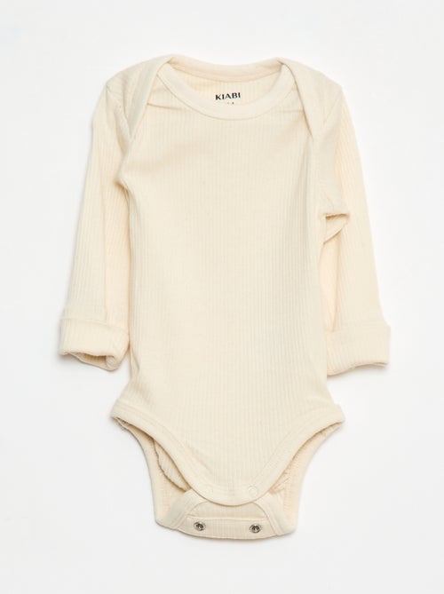 Pack de 3 bodies cuello americano y manga larga - Kiabi