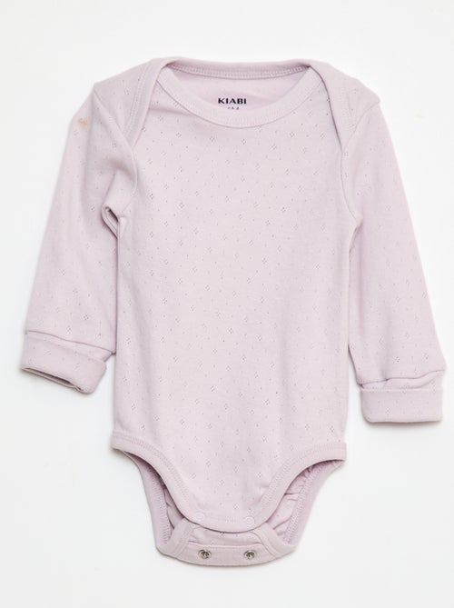 Pack de 3 bodies cuello americano y manga larga - Kiabi