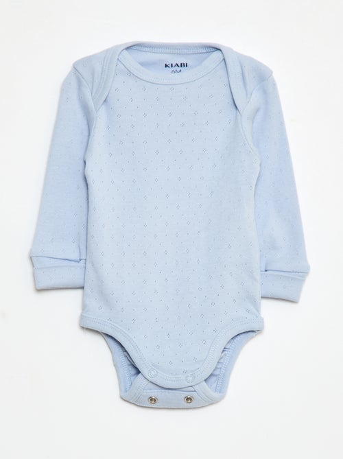 Pack de 3 bodies cuello americano y manga larga - Kiabi