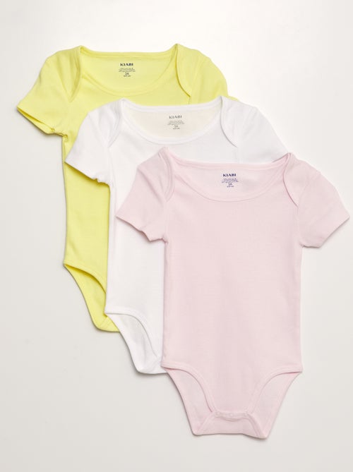 Pack de 3 bodies de algodón - colección fácil de poner - Kiabi