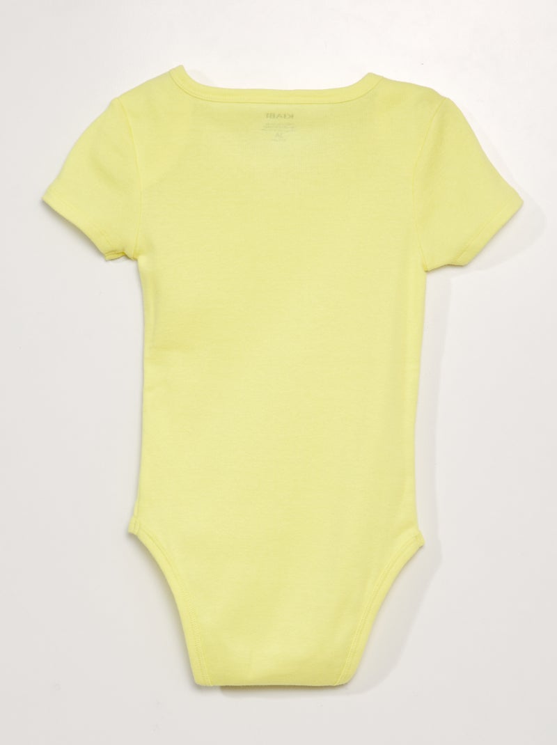 Pack de 3 bodies de algodón - colección fácil de poner AMARILLO - Kiabi