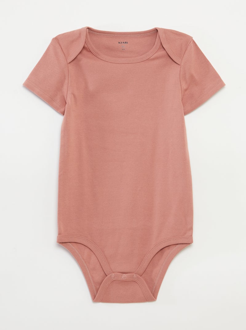 Pack de 3 bodies de algodón - colección fácil de poner ROSA - Kiabi