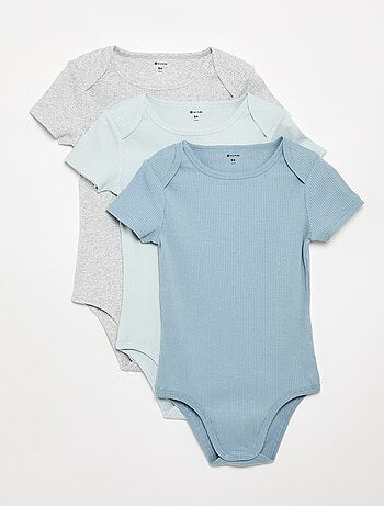 Pack de 3 bodies de canalé - colección fácil de poner