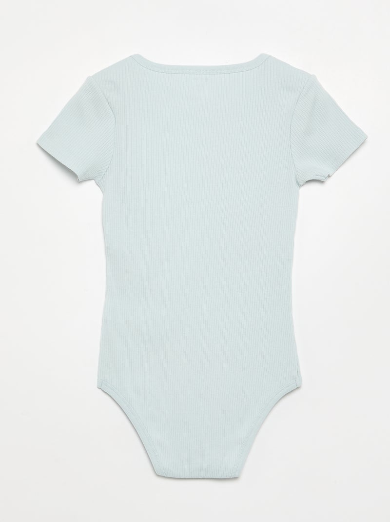 Pack de 3 bodies de canalé - colección fácil de poner Azul - Kiabi