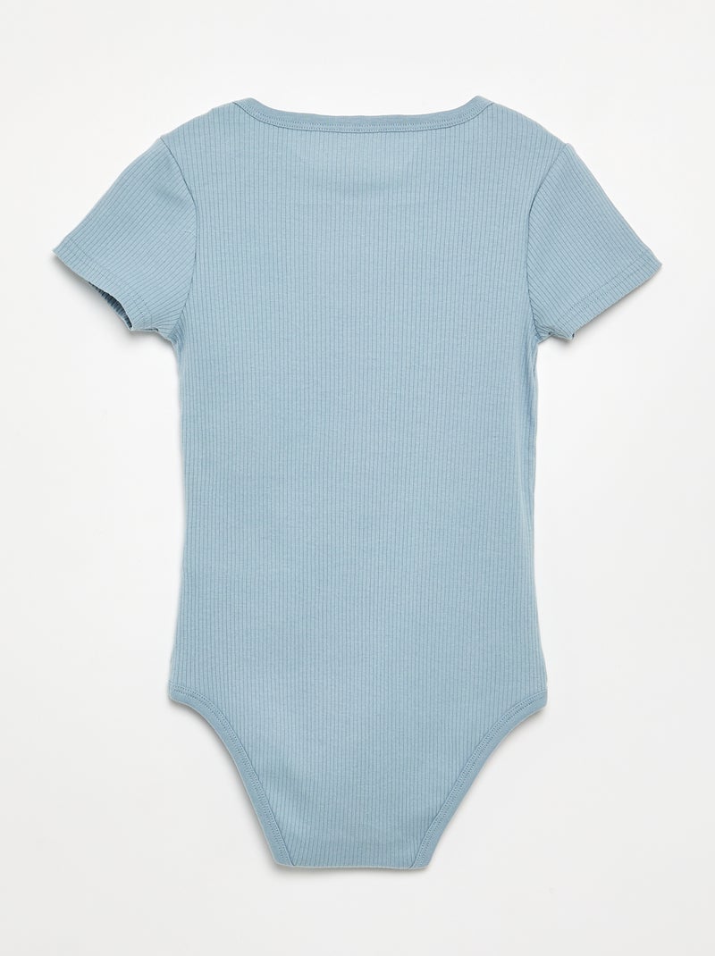 Pack de 3 bodies de canalé - colección fácil de poner Azul - Kiabi