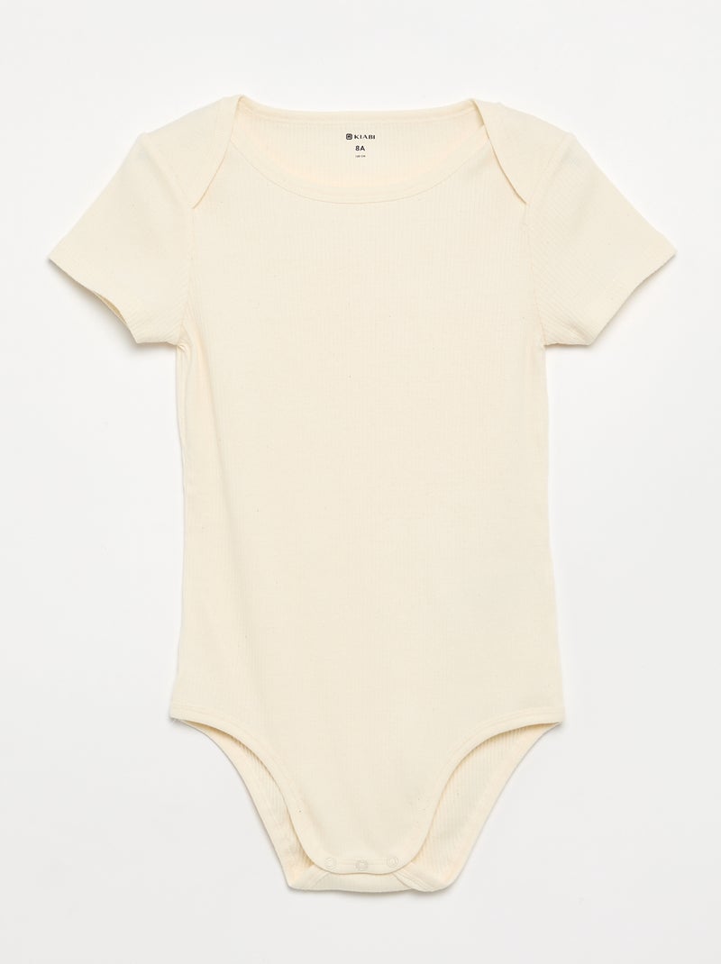Pack de 3 bodies de canalé - colección fácil de poner Beige - Kiabi