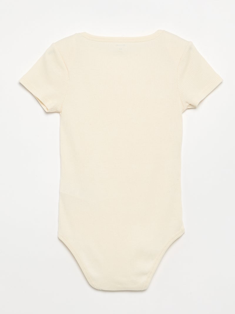 Pack de 3 bodies de canalé - colección fácil de poner Beige - Kiabi