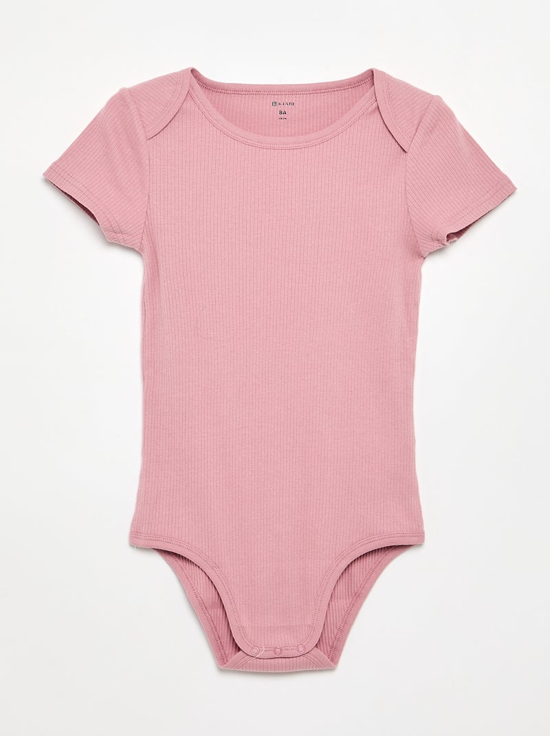 Pack de 3 bodies de canalé - colección fácil de poner Rosa - Kiabi