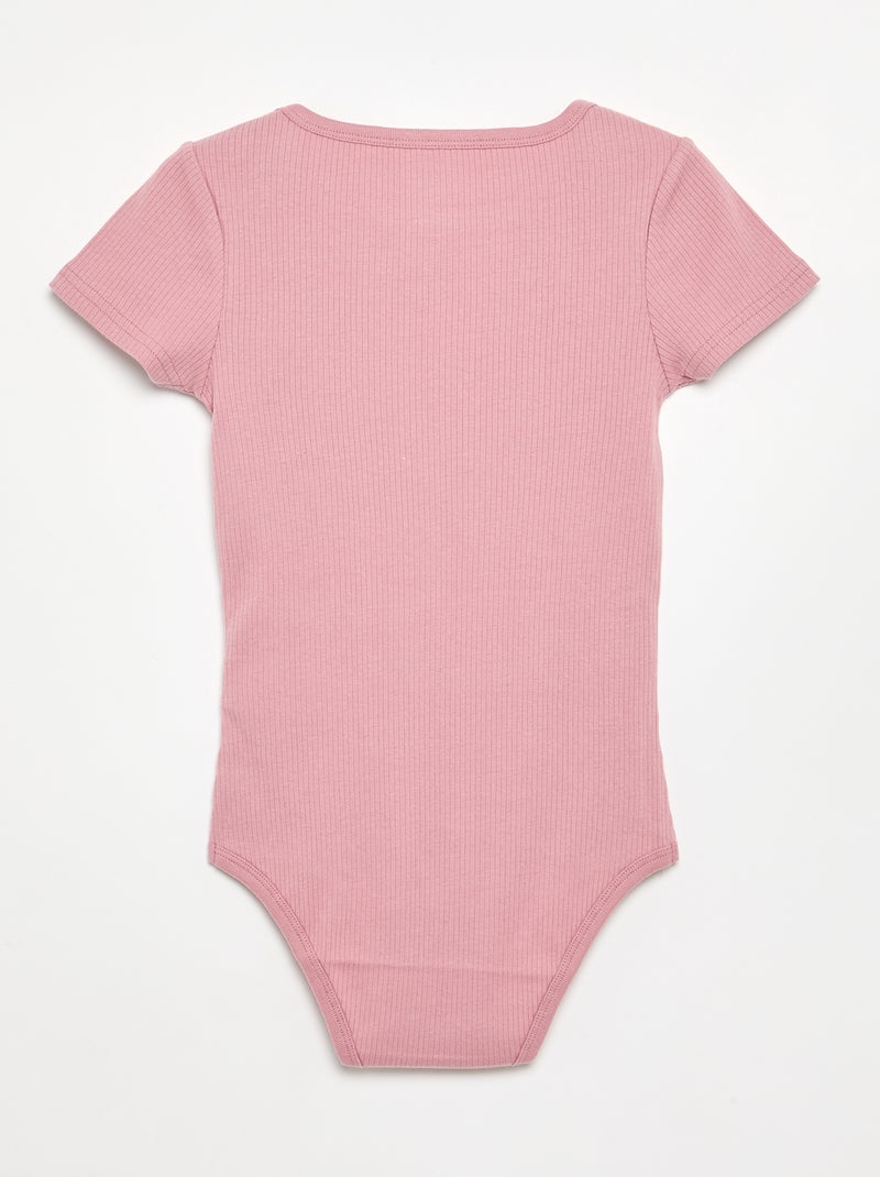Pack de 3 bodies de canalé - colección fácil de poner Rosa - Kiabi