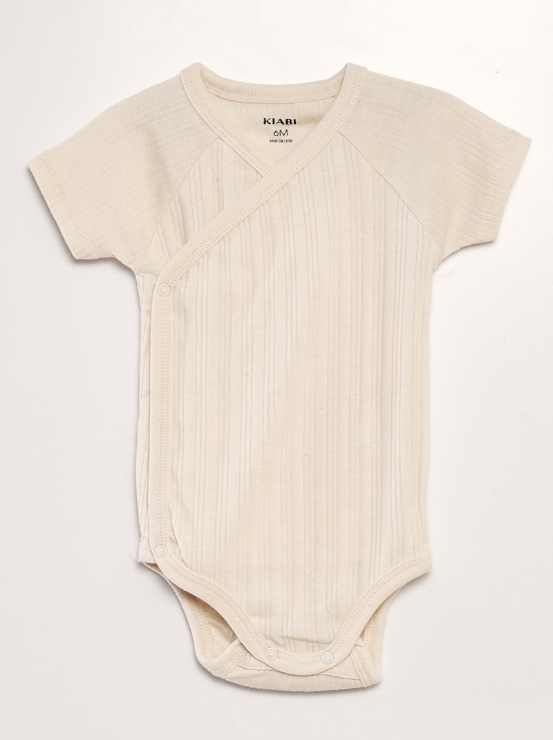 Pack de 3 bodies de canalé AZUL - Kiabi