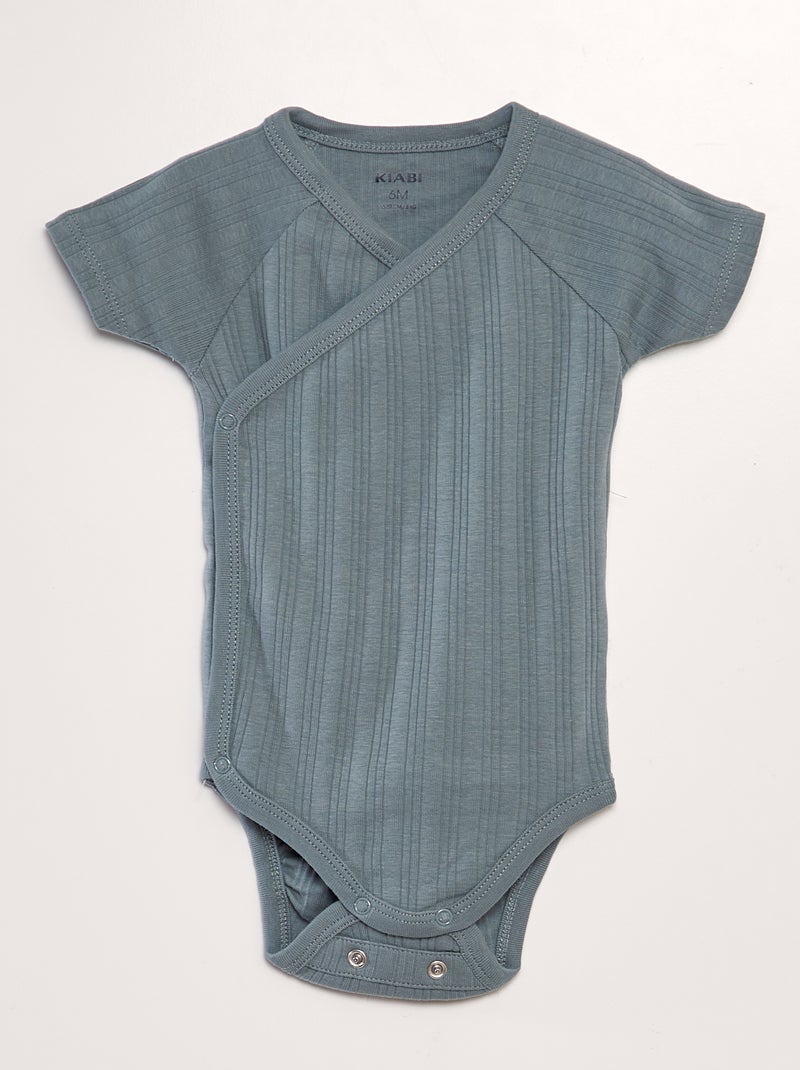 Pack de 3 bodies de canalé AZUL - Kiabi