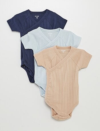 Pack de 3 bodies de canalé