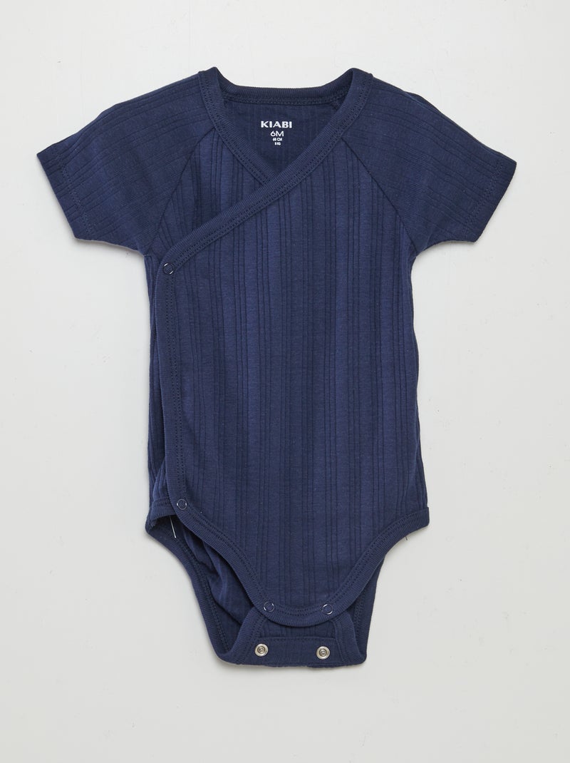 Pack de 3 bodies de canalé AZUL - Kiabi