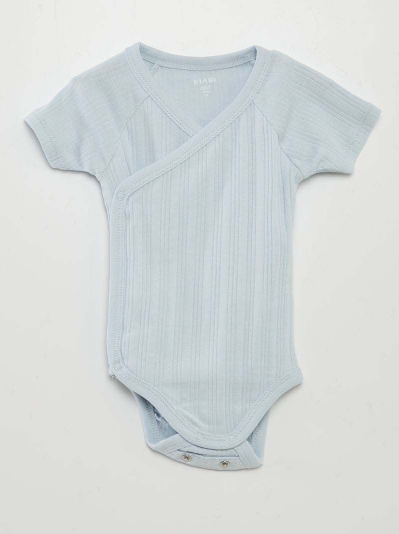 Pack de 3 bodies de canalé AZUL - Kiabi