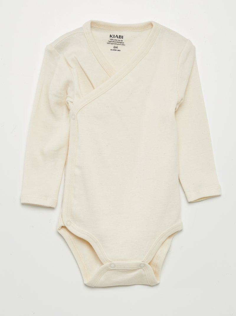 Pack de 3 bodies de canalé BEIGE - Kiabi