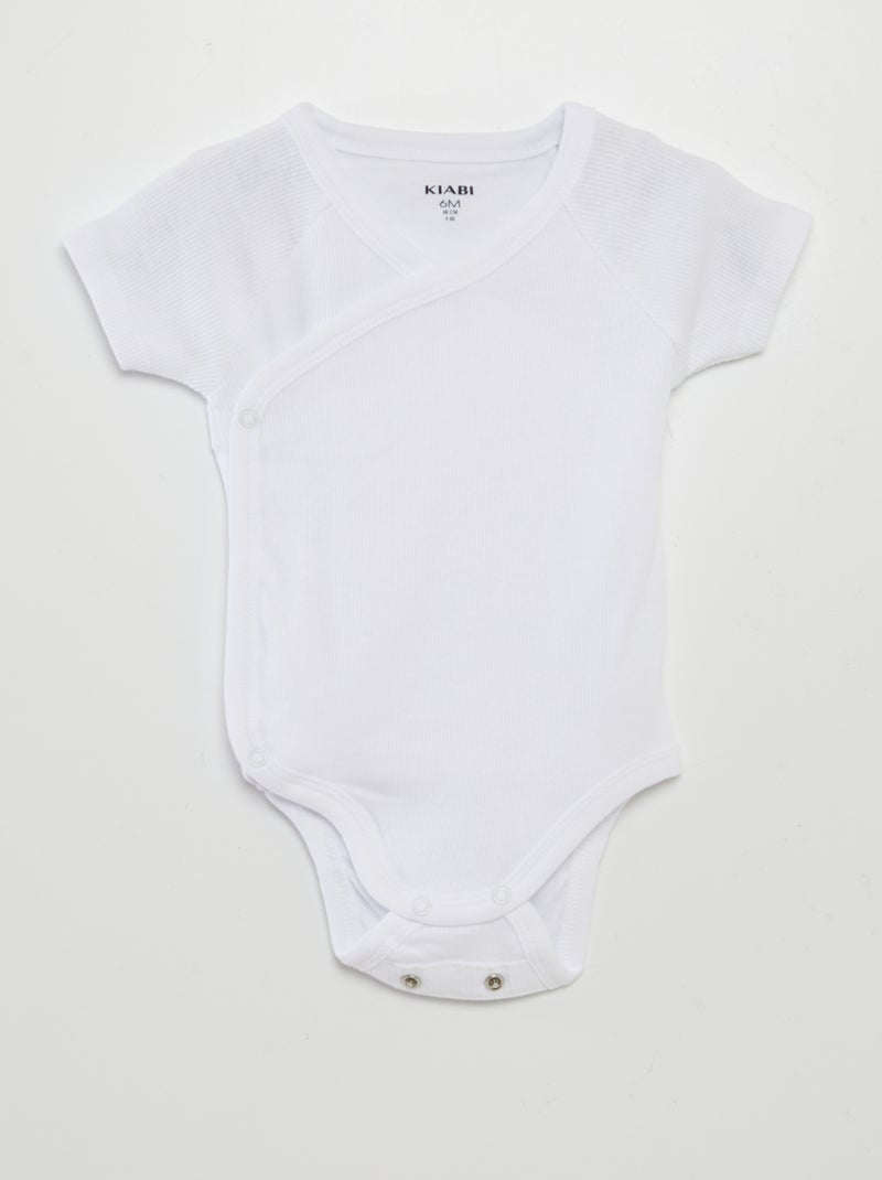 Pack de 3 bodies de canalé BLANCO - Kiabi