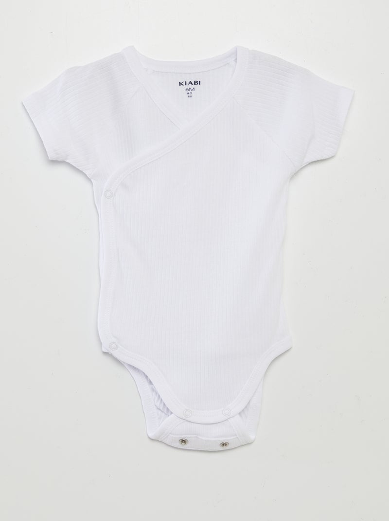 Pack de 3 bodies de canalé BLANCO - Kiabi