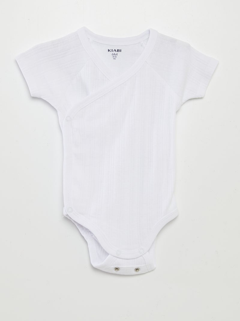Pack de 3 bodies de canalé BLANCO - Kiabi