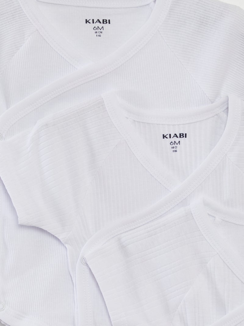 Pack de 3 bodies de canalé BLANCO - Kiabi