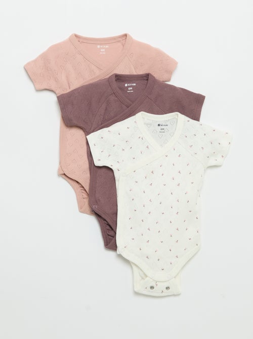 Pack de 3 bodies de canalé - Kiabi Pack de 3 bodies de canalé - Kiabi