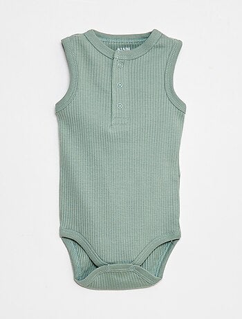 Pack de 3 bodies de canalé sin mangas