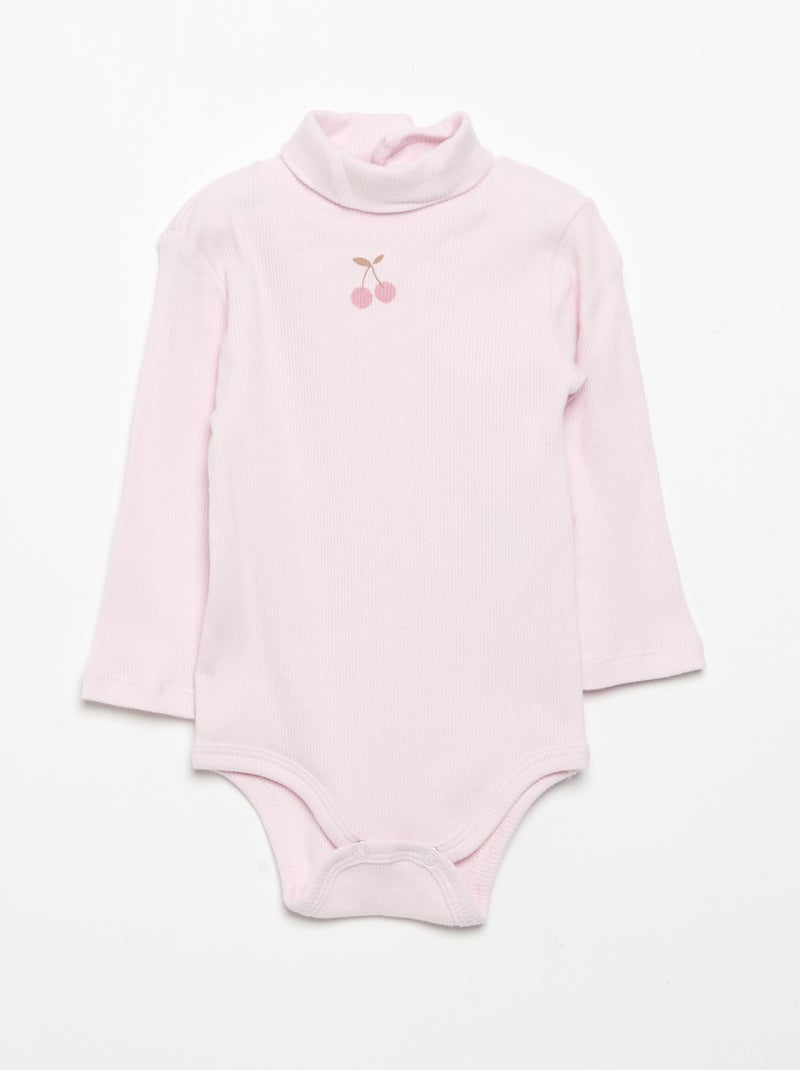 Pack de 3 bodies de cuello alto Rosa - Kiabi