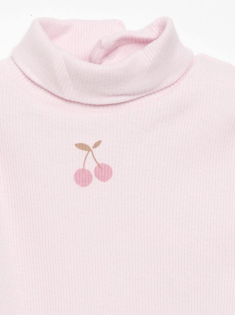 Pack de 3 bodies de cuello alto Rosa - Kiabi