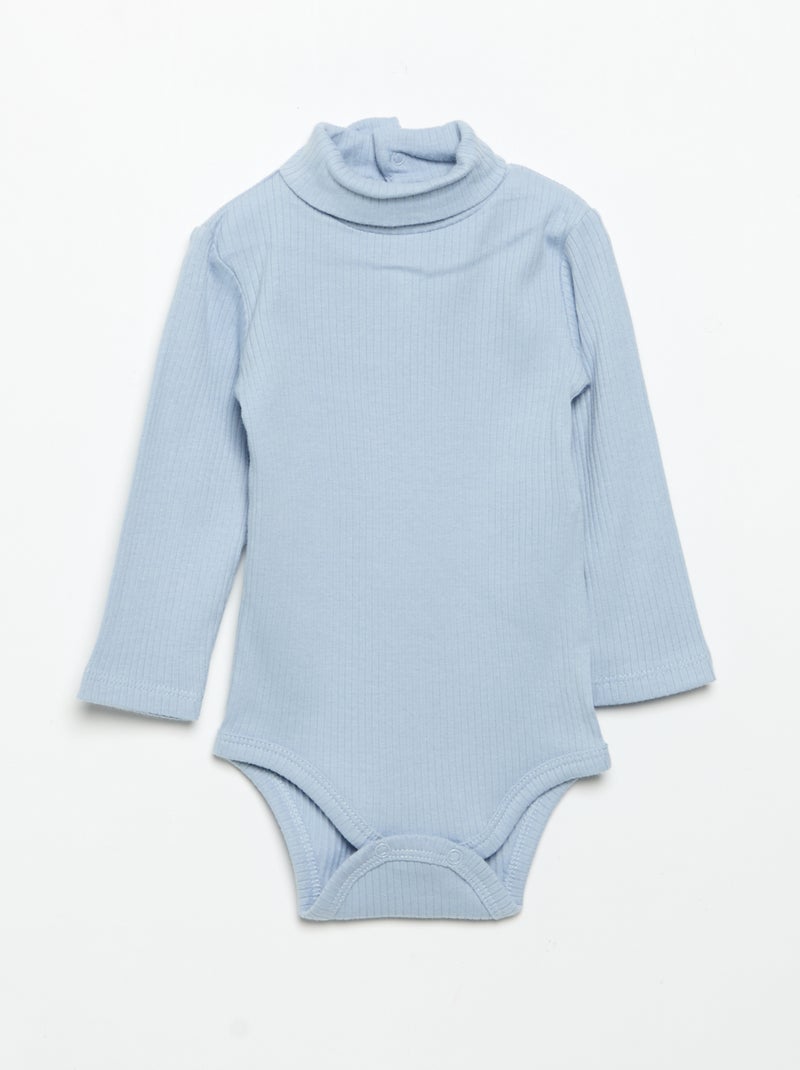Pack de 3 bodies de cuello vuelto Azul - Kiabi