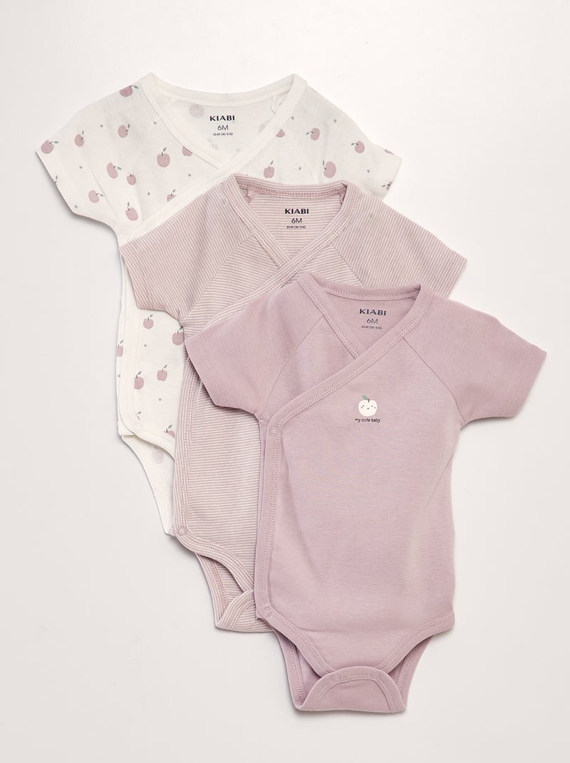 Pack de 3 bodies de fantasía ROSA - Kiabi