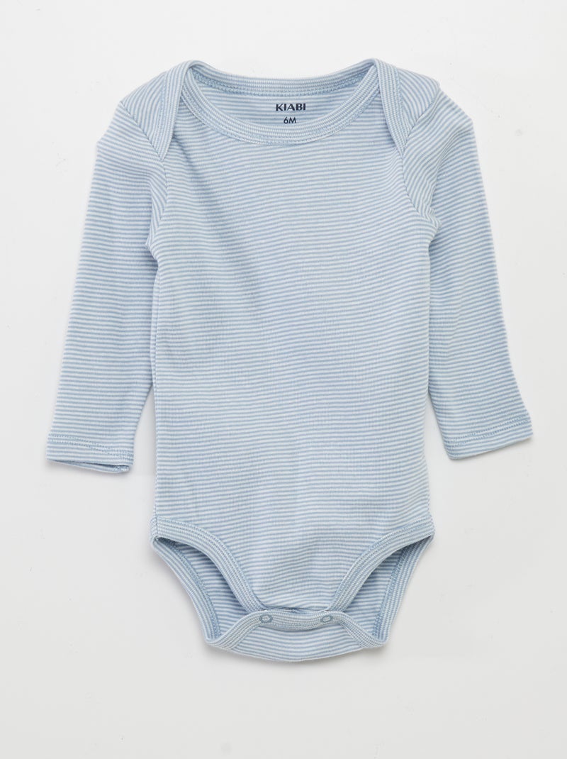 Pack de 3 bodies de manga larga BEIGE - Kiabi