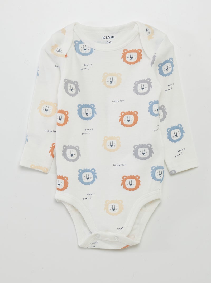 Pack de 3 bodies de manga larga BEIGE - Kiabi