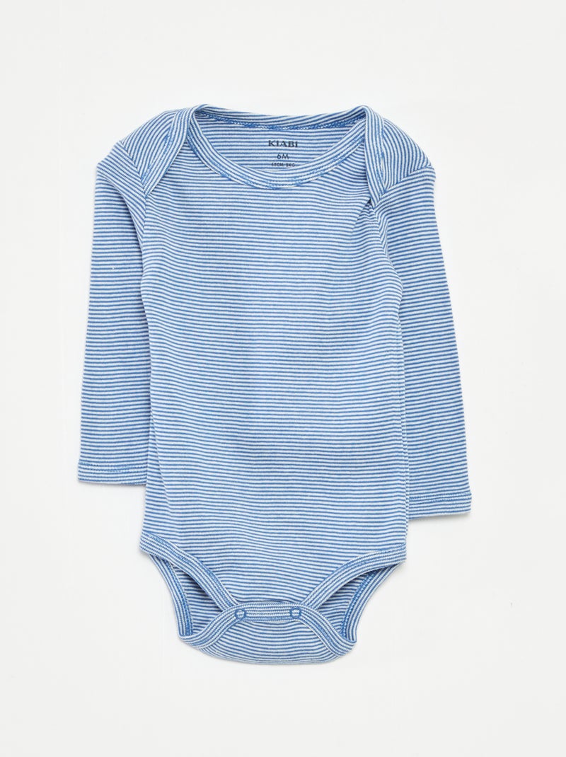 Pack de 3 bodies de manga larga Blanco - Kiabi