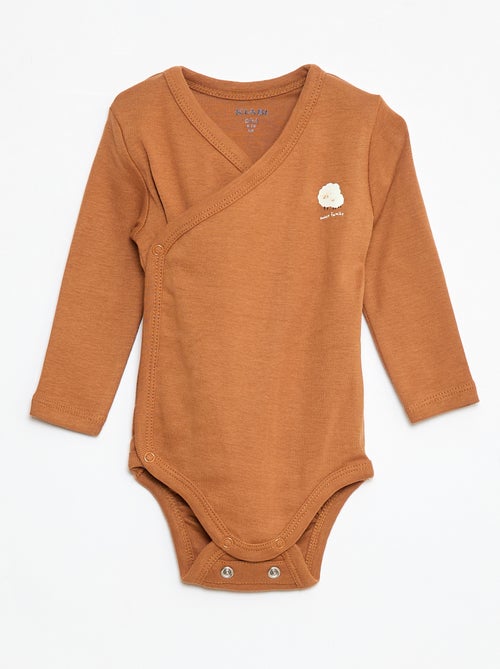 Pack de 3 bodies de manga larga con abertura a presión - Kiabi