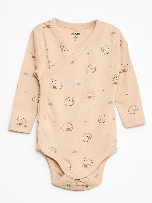 Pack de 3 bodies de manga larga con abertura a presión - Kiabi