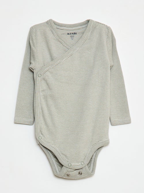 Pack de 3 bodies de manga larga con abertura a presión - Kiabi Pack de 3 bodies de manga larga con abertura a presión - Kiabi