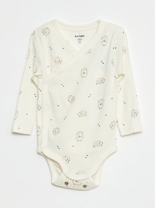 Pack de 3 bodies de manga larga con abertura a presión - Kiabi Pack de 3 bodies de manga larga con abertura a presión - Kiabi