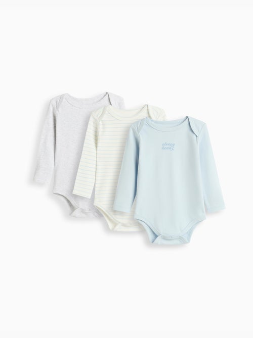 Pack de 3 bodies de manga larga, mo fashion - Kiabi