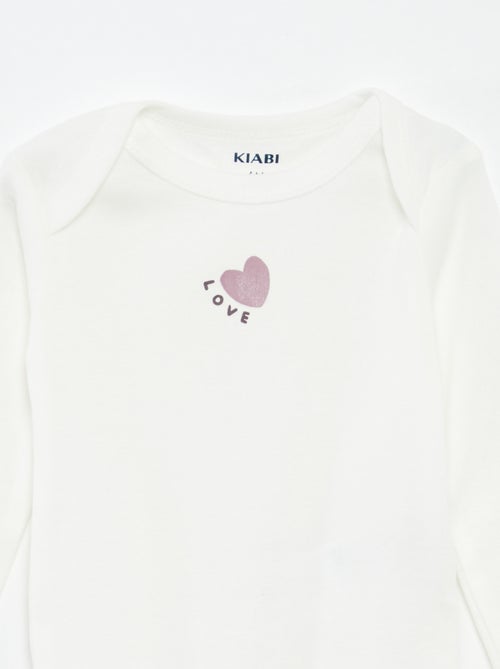 Pack de 3 bodies de manga larga - Kiabi