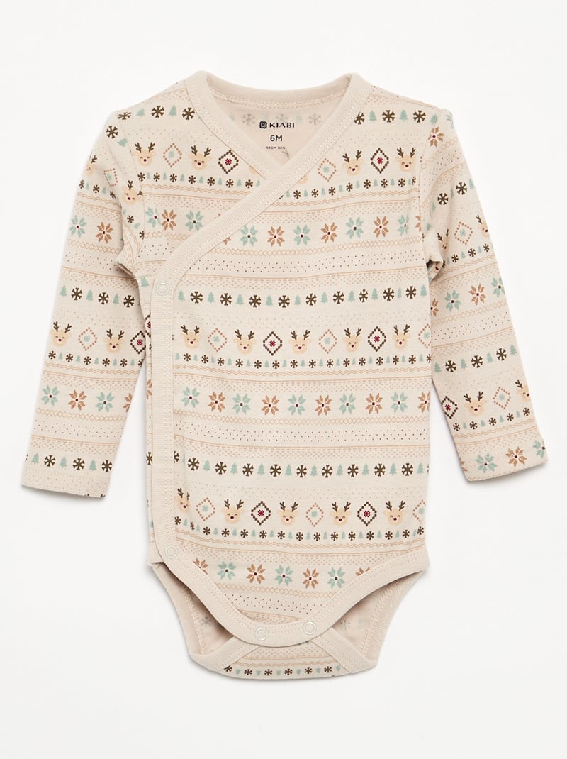 Pack de 3 bodies de Navidad Rojo - Kiabi