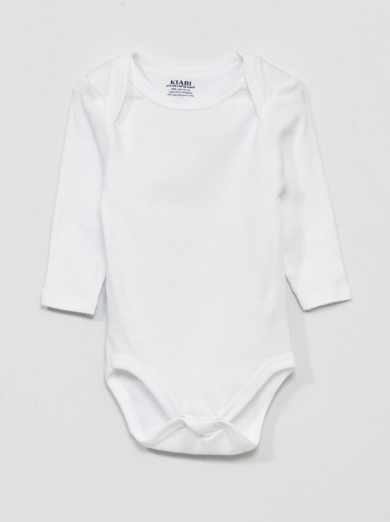 Pack de 3 bodies de punto blanco - Kiabi