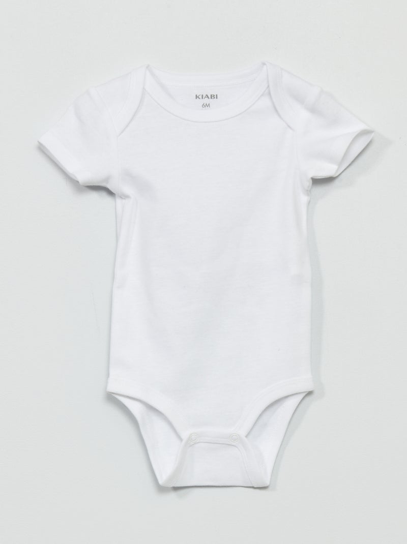 Pack de 3 bodies de punto blanco - Kiabi