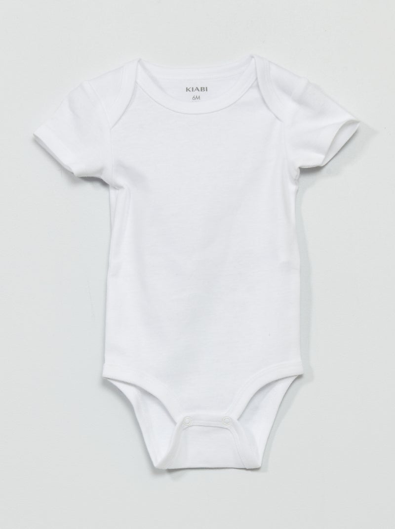 Pack de 3 bodies de punto blanco - Kiabi