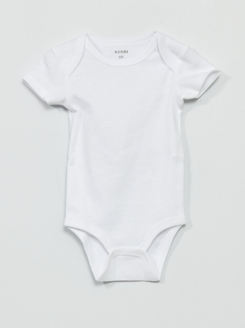 Pack de 3 bodies de punto blanco - Kiabi